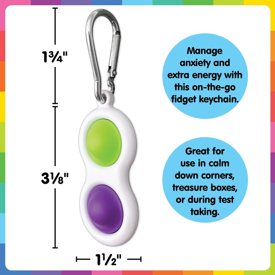 Popper Key Chain Fidget Popper Keychain - Purple/Green - TCR20134 | Teacher Created ...