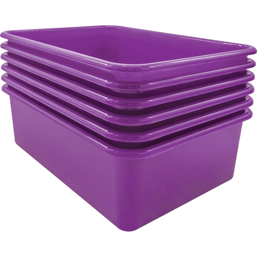 Raccoglitore Di Plastica Viola – Contenitore Per Libri E Riviste, Dimensioni 14x29x19 Cm, Teacher Created Resources