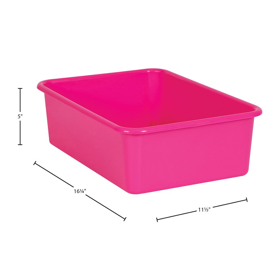 Pink Large Plastic Storage Bin 6 Pack - TCR2088594 | Teacher Created ...