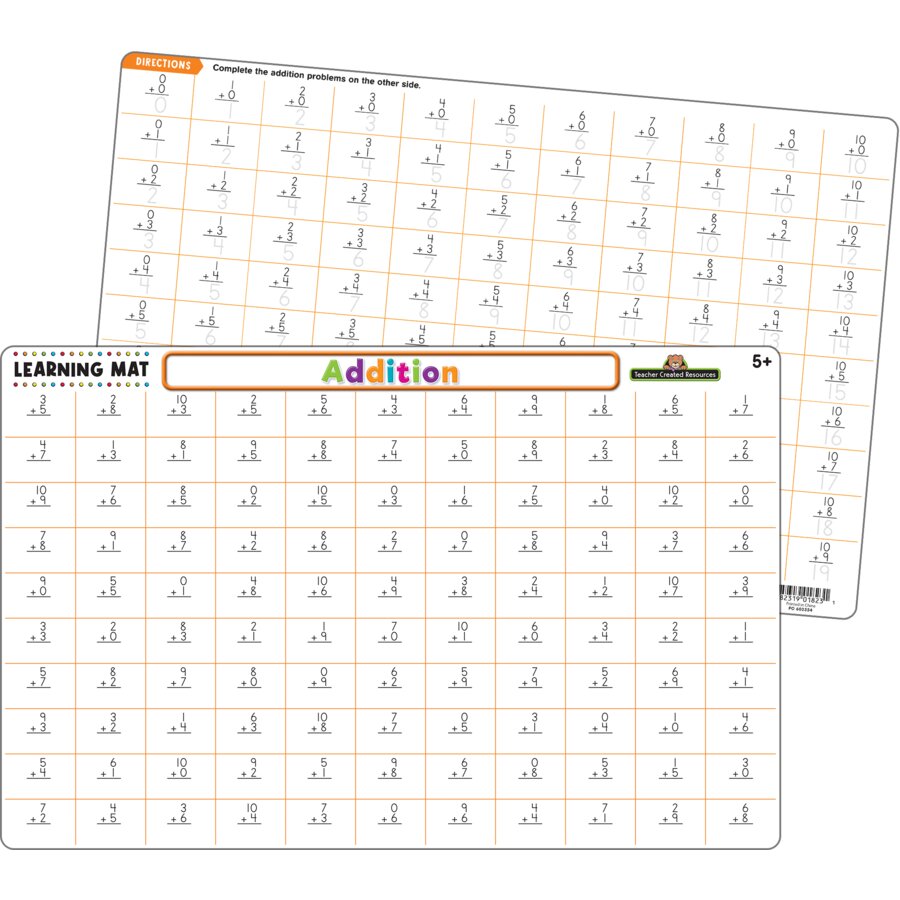 Add On Math Mat Addition Learning Mat - TCR21016 | Teacher Created Resources