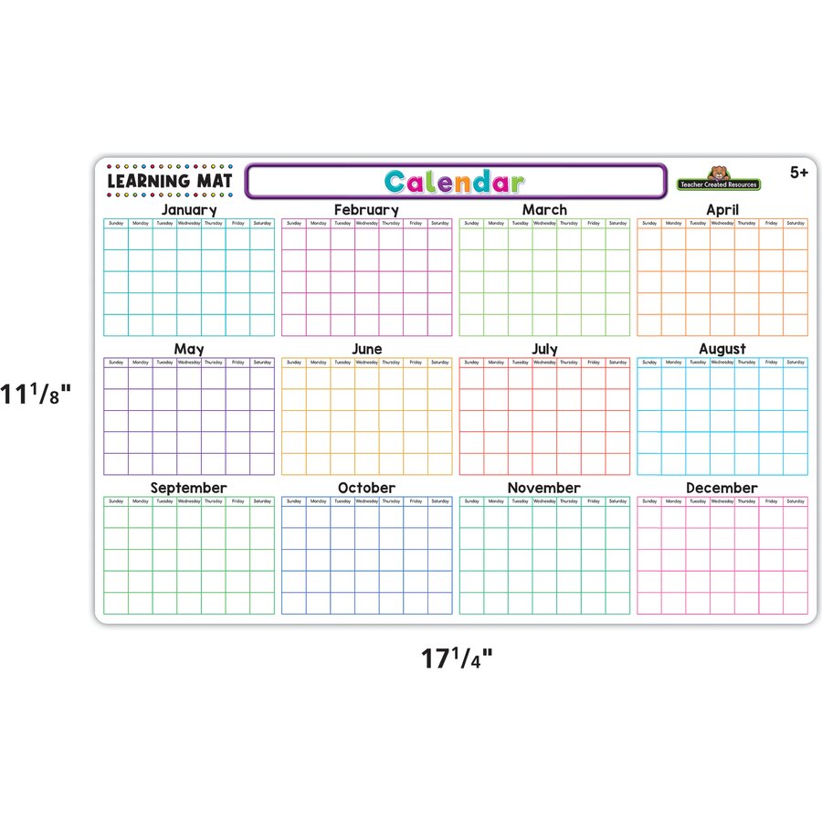 Calendar Learning Mat - TCR21024 | Teacher Created Resources