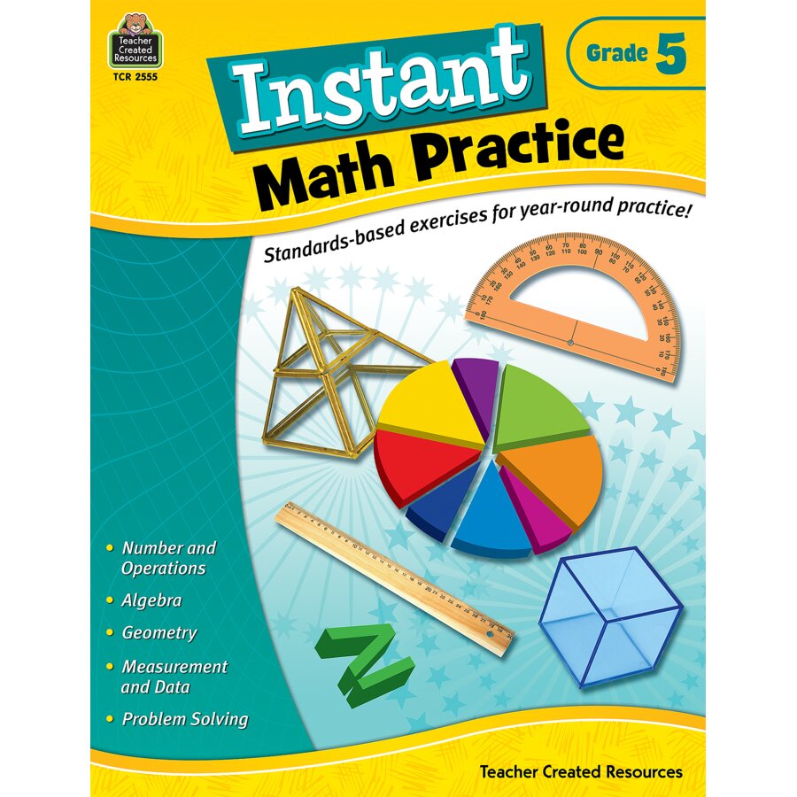 Static Math Grade 5 Instant Math Practice Grade 5 - TCR2555 | Teacher Created Resources