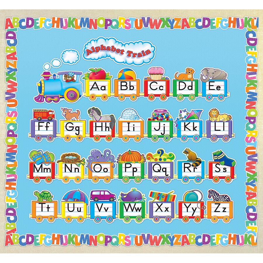 Train Display Lettering Alphabet Train Bulletin Board Display Set - TCR4421 | Teacher Created ...