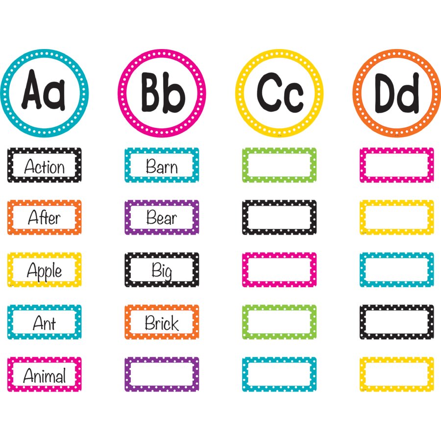 Polka Dots Word Wall Bulletin Board Display Set - TCR5787 | Teacher Created Resources polka-dots-word-wall-bulletin-board-display-set-tcr5787-teacher-created-resources