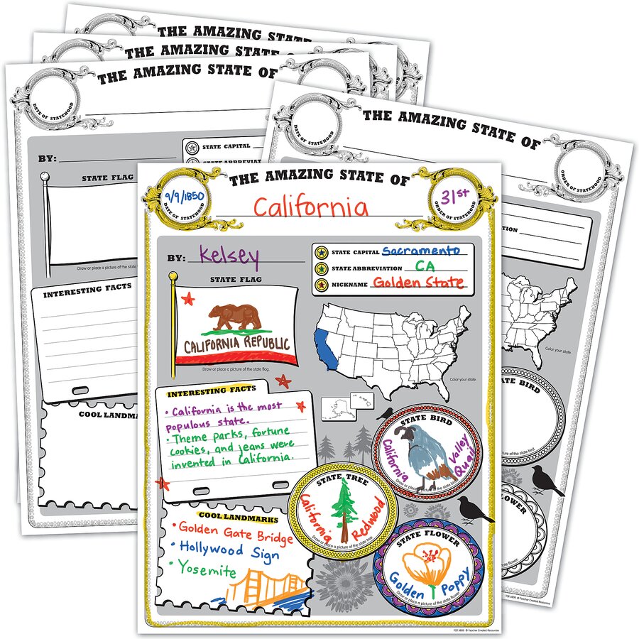 Amazing State Poster Pack - TCR5800 | Teacher Created Resources amazing-state-poster-pack-tcr5800-teacher-created-resources