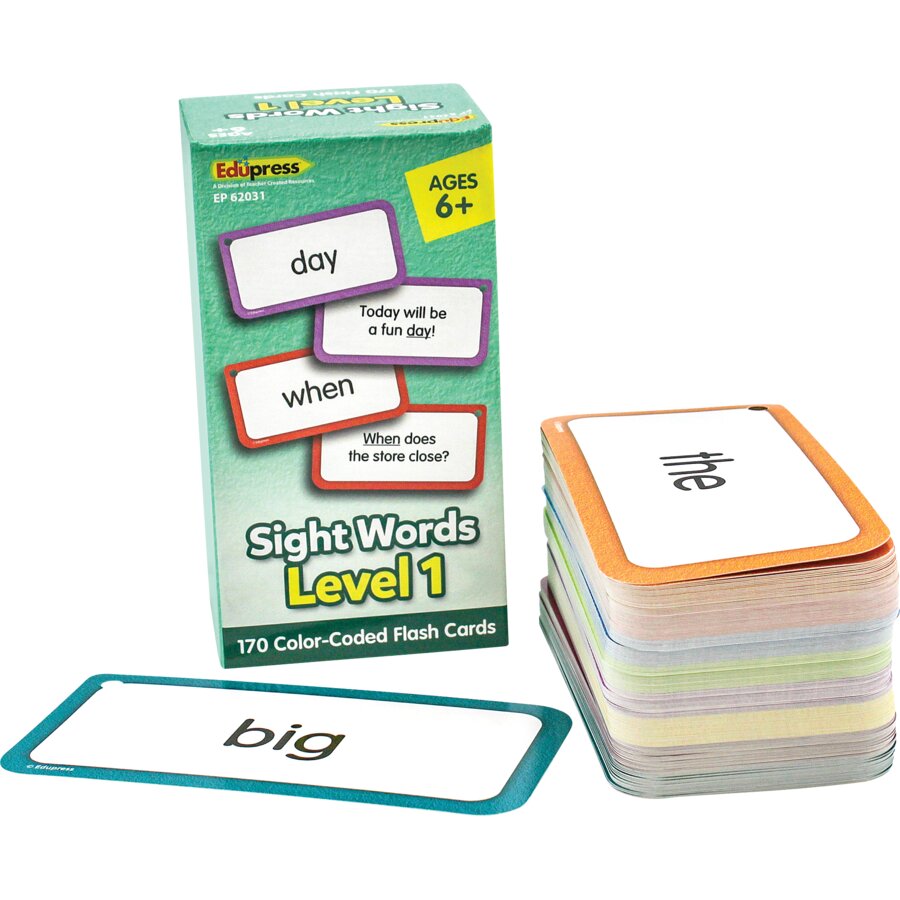 Sight Words Flash Cards - Level 1 - TCR62031 | Teacher Created Resources Sight Words Flash Cards - Level 1 - TCR62031 | Teacher Created Resources