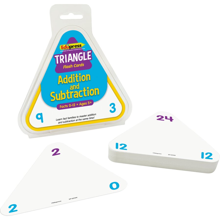 Addition and Subtraction Triangle Flash Cards - TCR62104 | Teacher ...