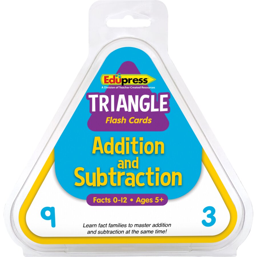 Addition and Subtraction Triangle Flash Cards - TCR62104 | Teacher ...