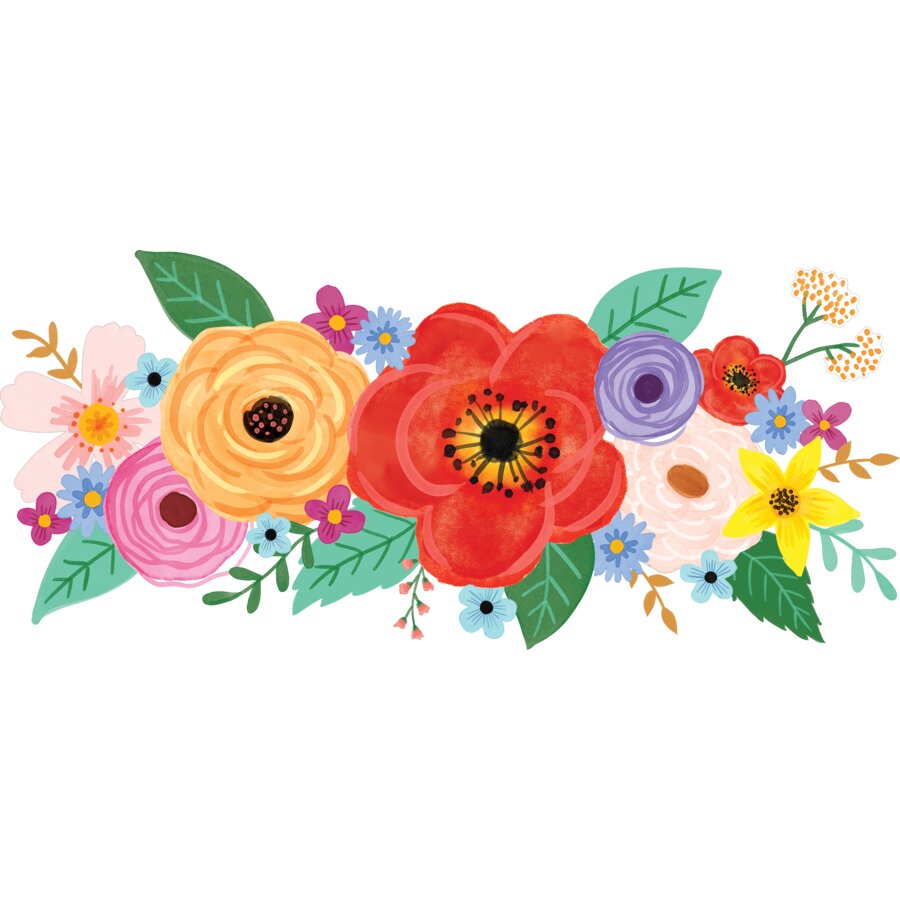 Teacher Created Resources Wildflowers Alphabet & Numbers Bulletin Board Set - 37 Pieces, A-Z & 0-10 Cards