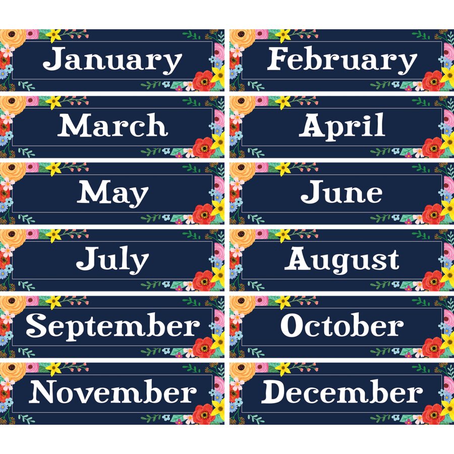 Teacher Created Resources Headliner Fiori Selvatici Per Aula - 12 Pezzi Da 12,7 X 45,7 Cm