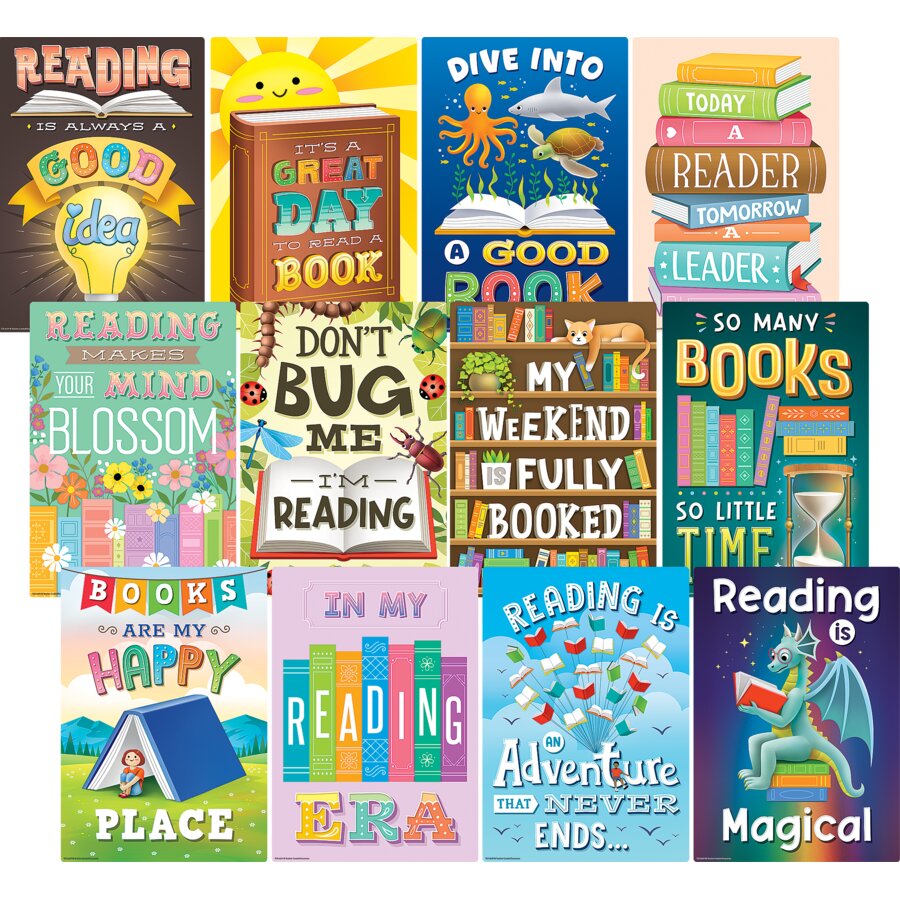Reading Is Fun Small Poster Pack - TCR6629 | Teacher Created Resources