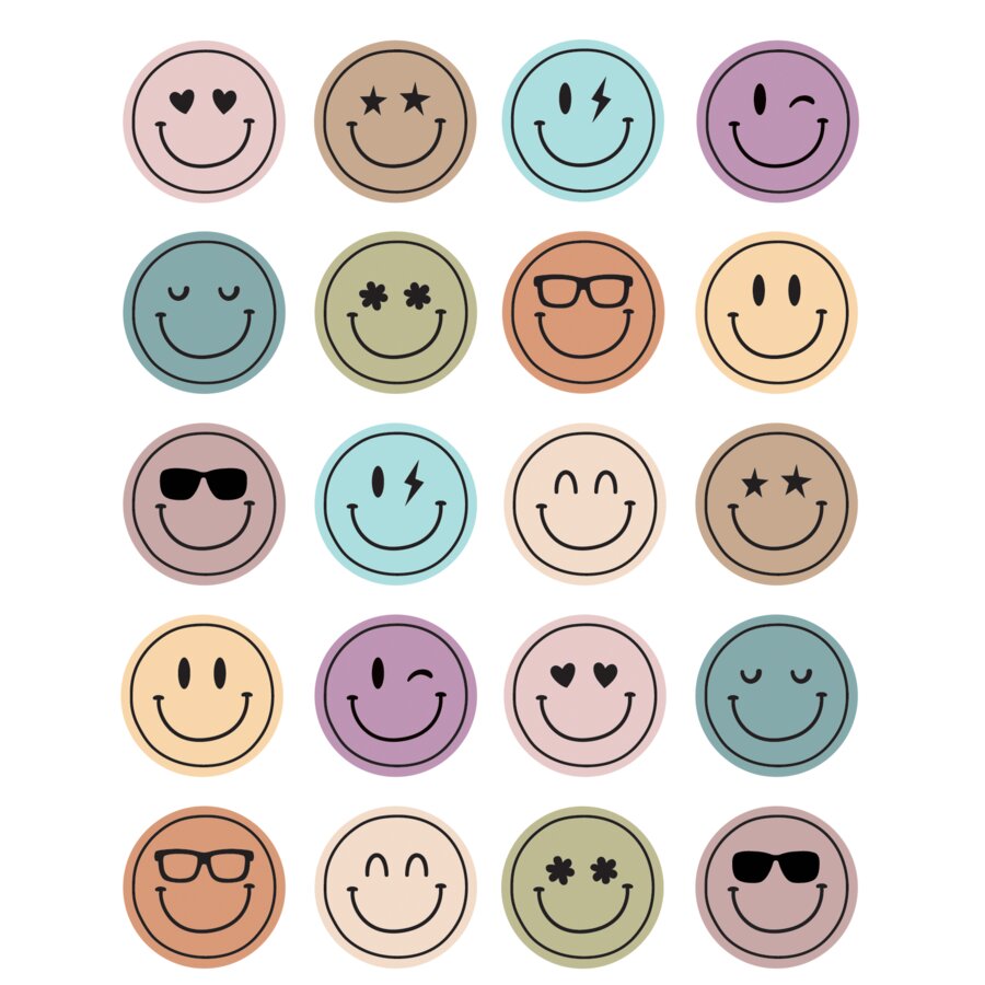 Healifty 100pcs/Pack legno colorato disegno smiley DIY carino perline di legno Healifty 100pcs/Pack legno colorato disegno smiley DIY carino perline di legno