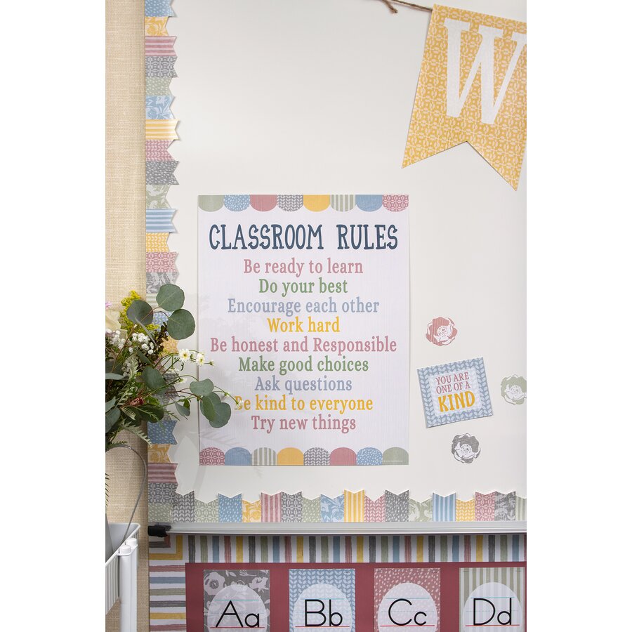Classroom Cottage Pennants Die-Cut Border Trim, 35 Feet