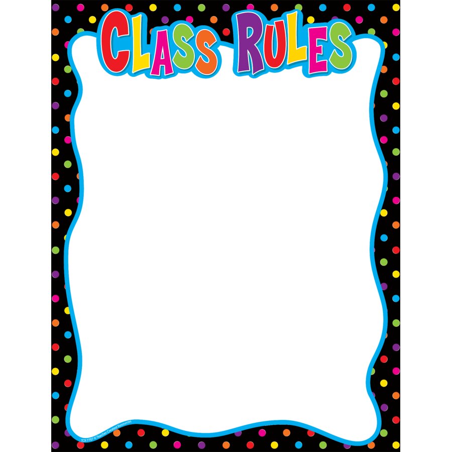Class Rules Chart - TCR7707 | Teacher Created Resources