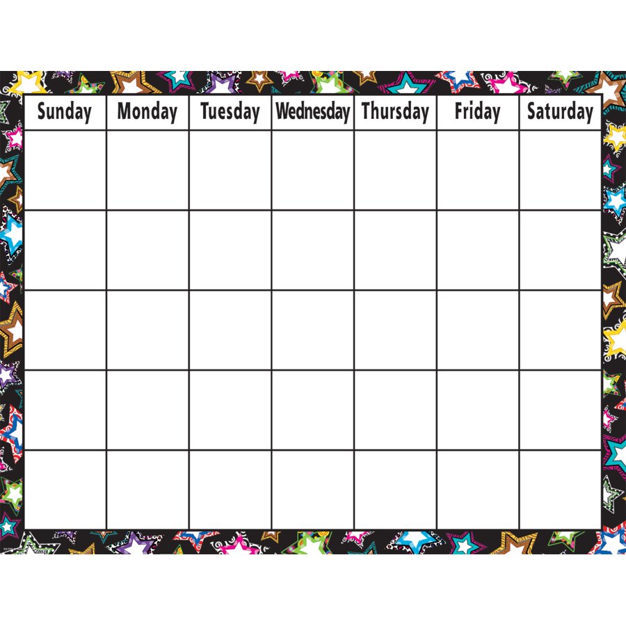 Fancy Stars Calendar Chart - TCR7748 | Teacher Created Resources