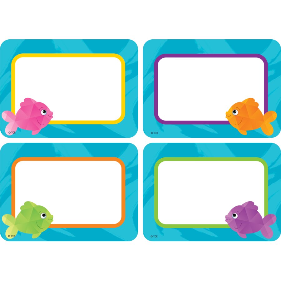 colorful-fish-name-tags-labels-multi-pack-tcr8558-teacher-created-resources for Field Trip Name Tags Free Printable Colorful Fish Name Tags/Labels - Multi-Pack - TCR8558 | Teacher Created Resources for Field Trip Name Tags Free Printable