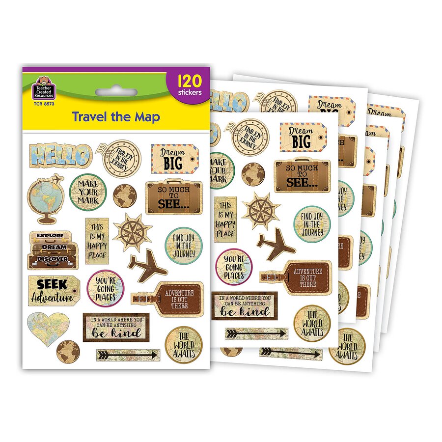 Travel the Map Stickers - TCR8573 | Teacher Created Resources