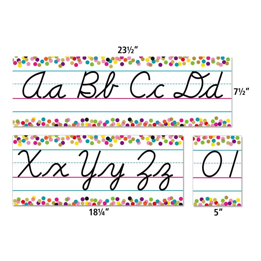 confetti-cursive-writing-bulletin-board-display-set-tcr8764-teacher-created-resources for Free Printable Cursive Bulletin Board Letters Confetti Cursive Writing Bulletin Board Display Set - TCR8764 | Teacher Created Resources for Free Printable Cursive Bulletin Board Letters