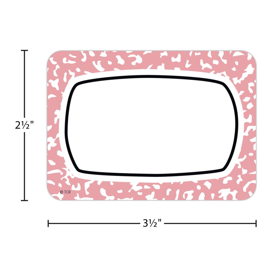 Cool for School Composition Name Tags/Labels - Multi-Pack - TCR9320 ...