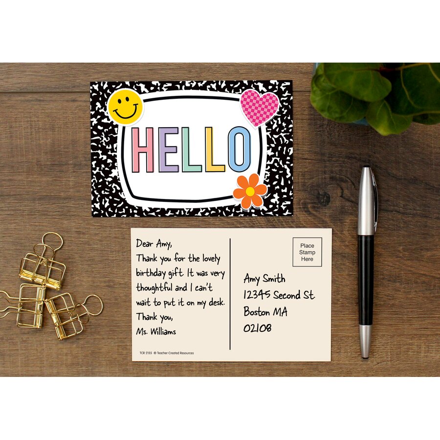 Cool for School Hello Postcards - TCR9322 | Teacher Created Resources