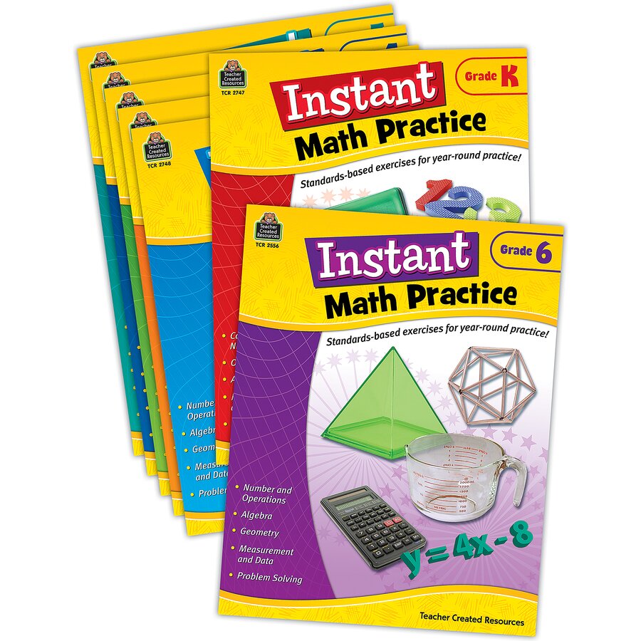Intense Math Practice Instant Math Practice Set (7 bks) - TCR9637 | Teacher Created Resources
