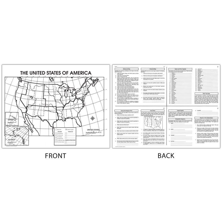 The United States Map Activity Posters TCRM237 Teacher Created
