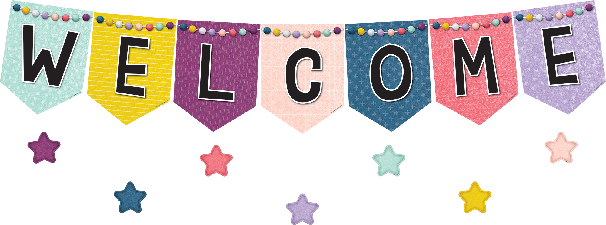 Oh Happy Day Pennants Welcome Bulletin Board TCR9022 Teacher