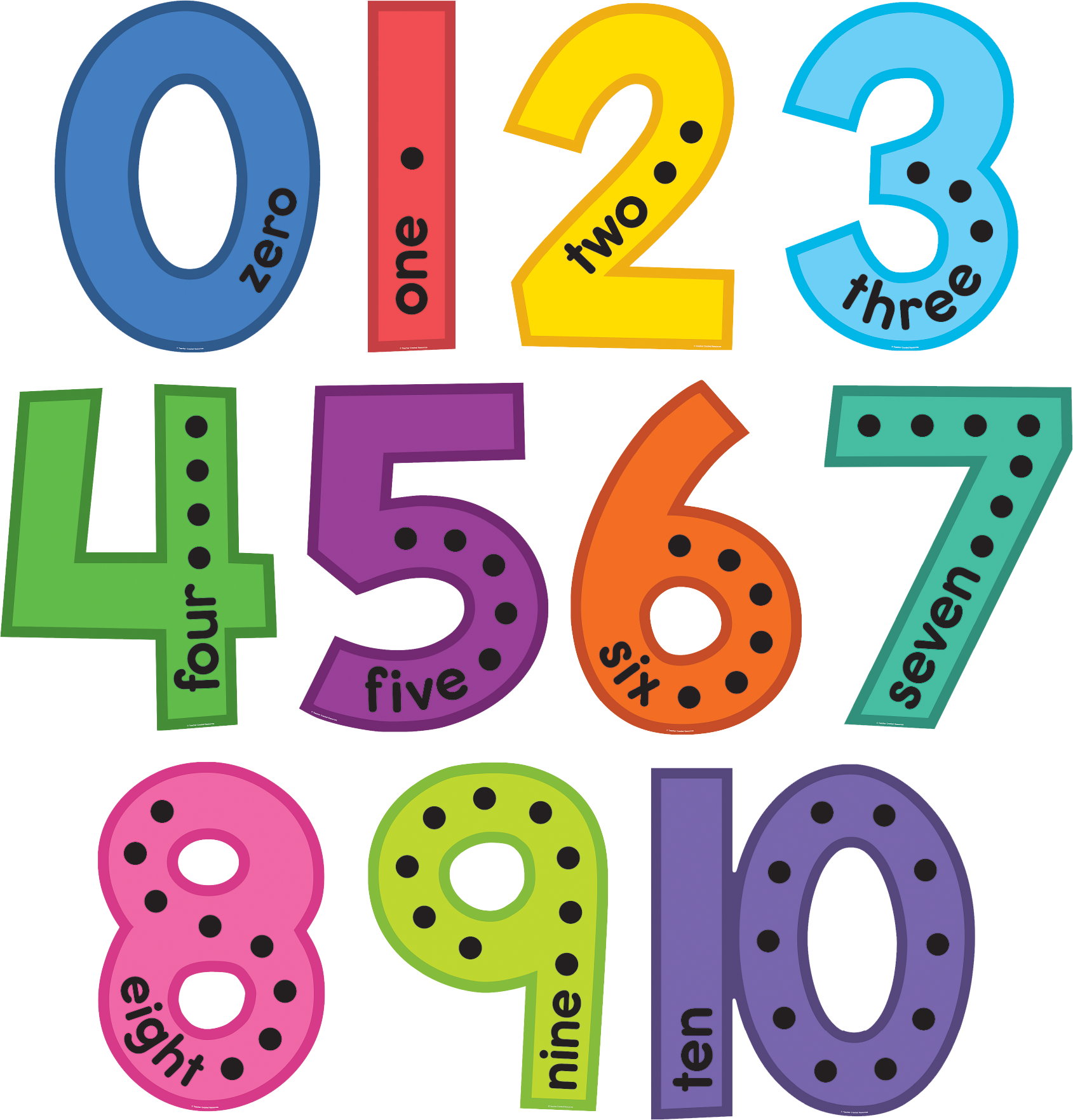 Colorful Numbers 1 30 Printable