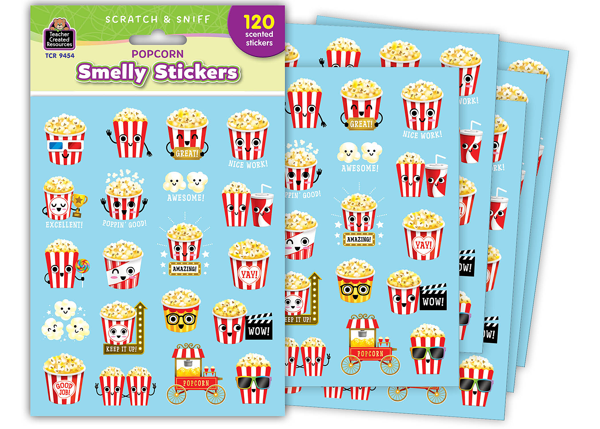 Popcorn Machine Sticker Popcorn Smelly Stickers - TCR9454 | Teacher Created Resources