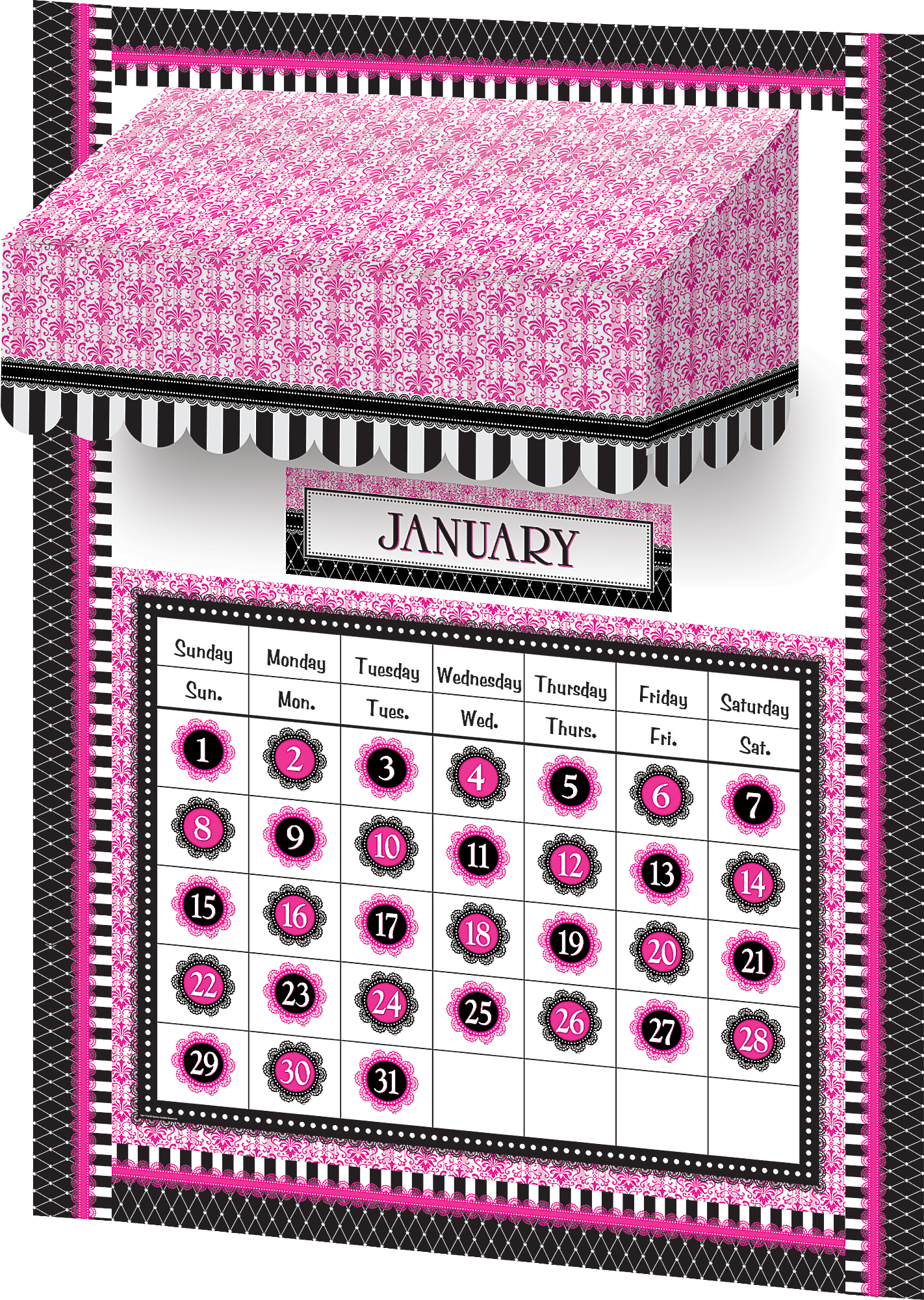Parisian Calendar Set TCR9534 Teacher Created Resources