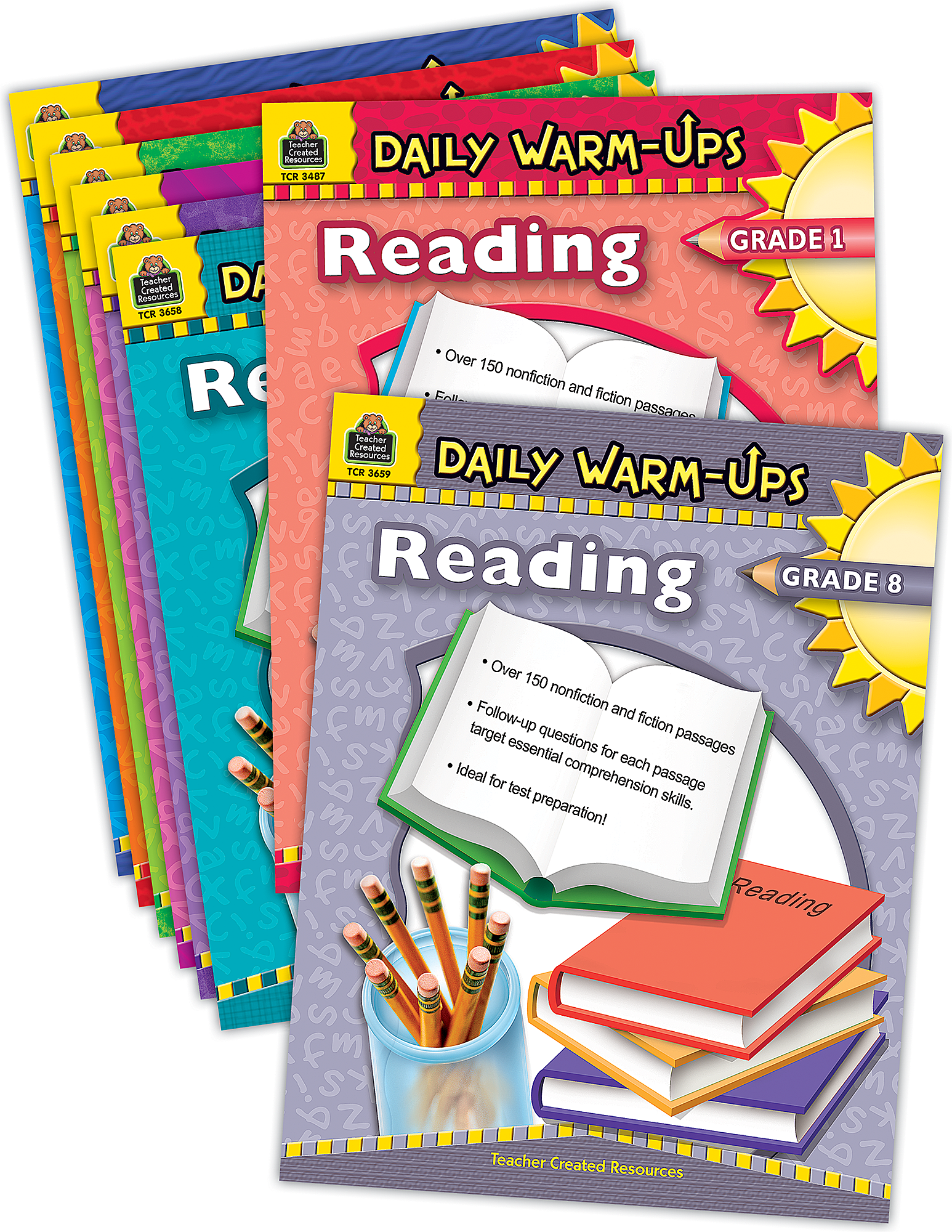 Daily WarmUps Reading Set (8 bks) TCR9623 Teacher Created Resources